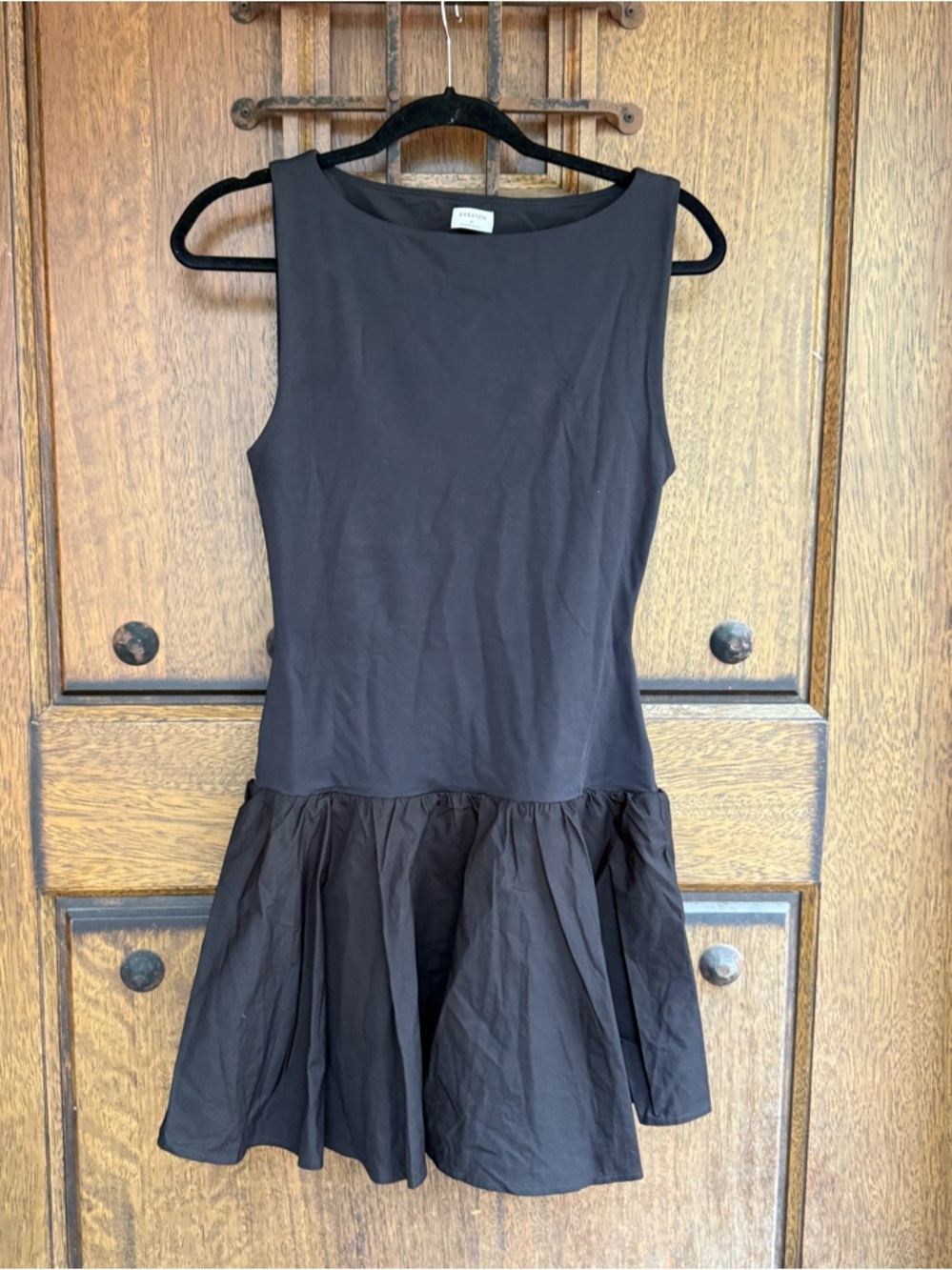 Babaton Mini Classic Sleeveless Black Drop Dress Size M